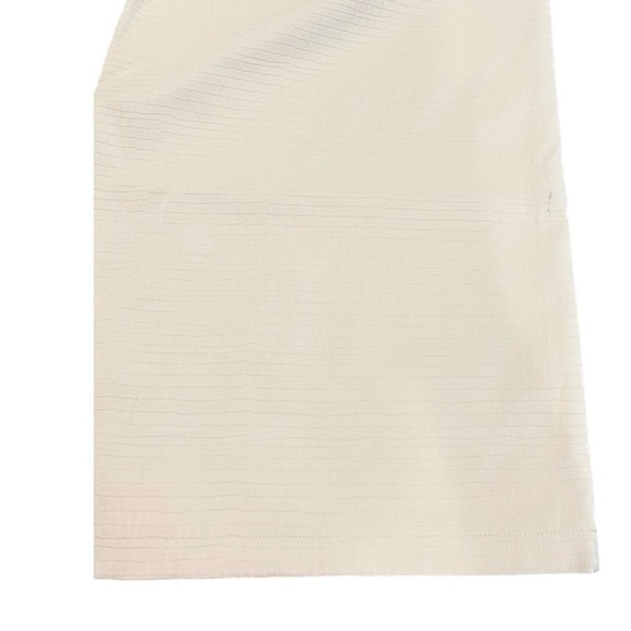 NEW AFRM Vegan Leather Ivory Pants  Kimmie Hi-Rise Wide Leg Cut Out Croc Size 31 - Picture 8 of 14